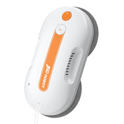 JSDROBOT Lite Fensterputzroboter，5300Pa Fensterroboter mit Druckwischfunktion Doppelter Wasserstrahl Reinigungsscheibe mit Hoher Deckkraft Kantenerkennung Intelligenter Pfadplan.