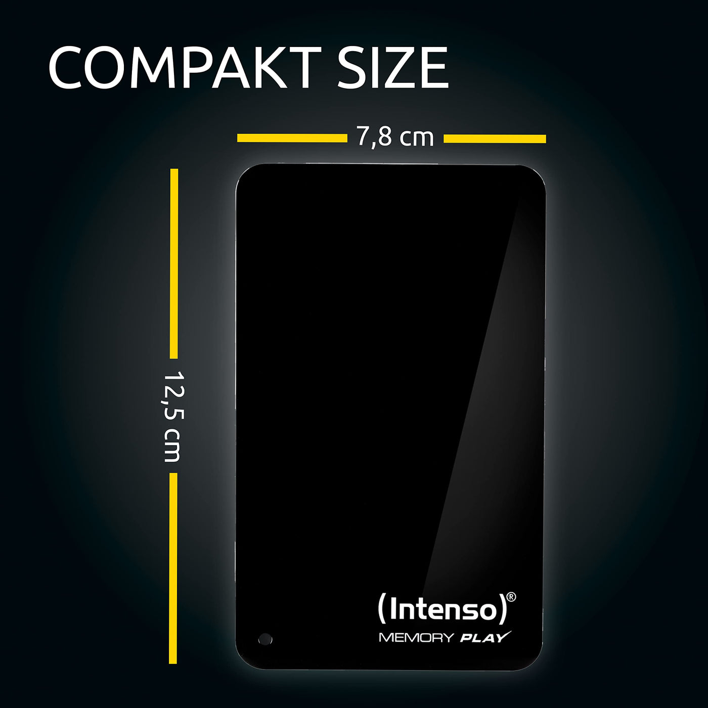 Intenso 6021480 Memory Play Portable Hard Drive 2TB, tragbare externe TV-Festplatte - 2,5 Zoll, 5400 U/min, 8MB Cache, USB 3 inkl. TV-Halterung, schwarz