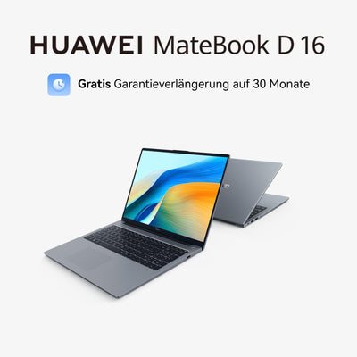 HUAWEI MateBook D 16 2024, 13th Gen Intel Core i5-13420H, 16GB RAM,1T SSD, 16 Zoll FullView Display, 1,72 kg leichten Gehäuse, Windows 11 Home, Space Gray