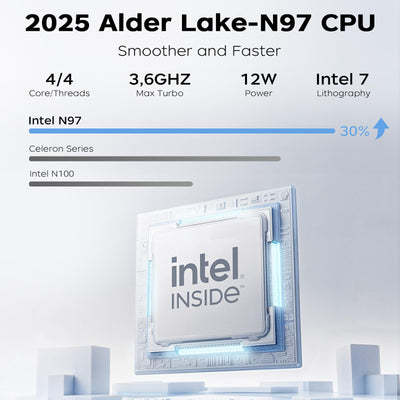 ACEMAGIC Laptop Computer 16 Zoll - Quad-Core Alder Lake N-97 Prozessor bis zu 3.6GHz (Beat N5095) Notebook Computer, 16GB Ram DDR4 512GB SSD PC Laptops mit FHD Display, 2.4G/5G WiFi, BT5.0, HDMI