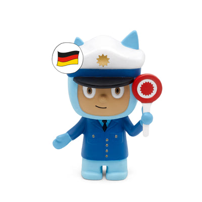 tonies Hörfigur für Toniebox, Kreativ Polizist, zum Selbstbespielen, 90 Minuten Speicher für eigene Aufnahmen, Musik oder Gute-Nacht-Geschichten, geeignet für Kinder ab 3 Jahren