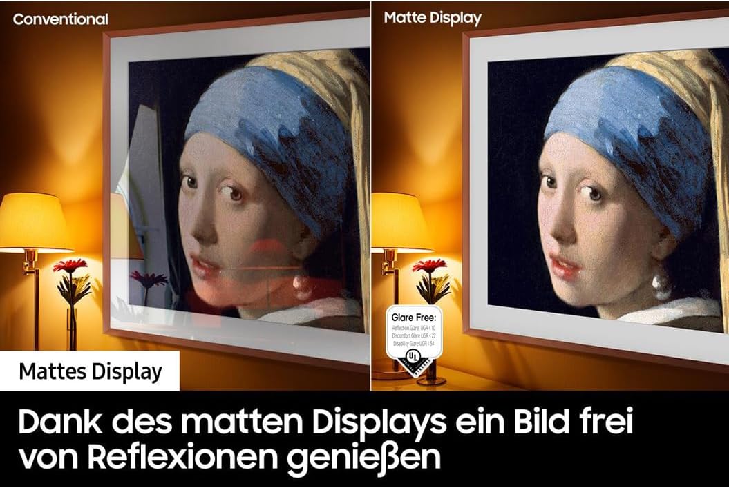 Samsung QLED 4K The Frame 65 Zoll Fernseher (GQ65LS03BGUXZG, Deutsches Modell), mattes Display, austauschbare Rahmen, Art Mode, Smart TV [2023]
