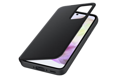 Samsung Smart View Wallet Smartphone Case EF-ZA356 für das Galaxy A35 5G, Handyhülle, Kartenfach, Sichtfenster, Black
