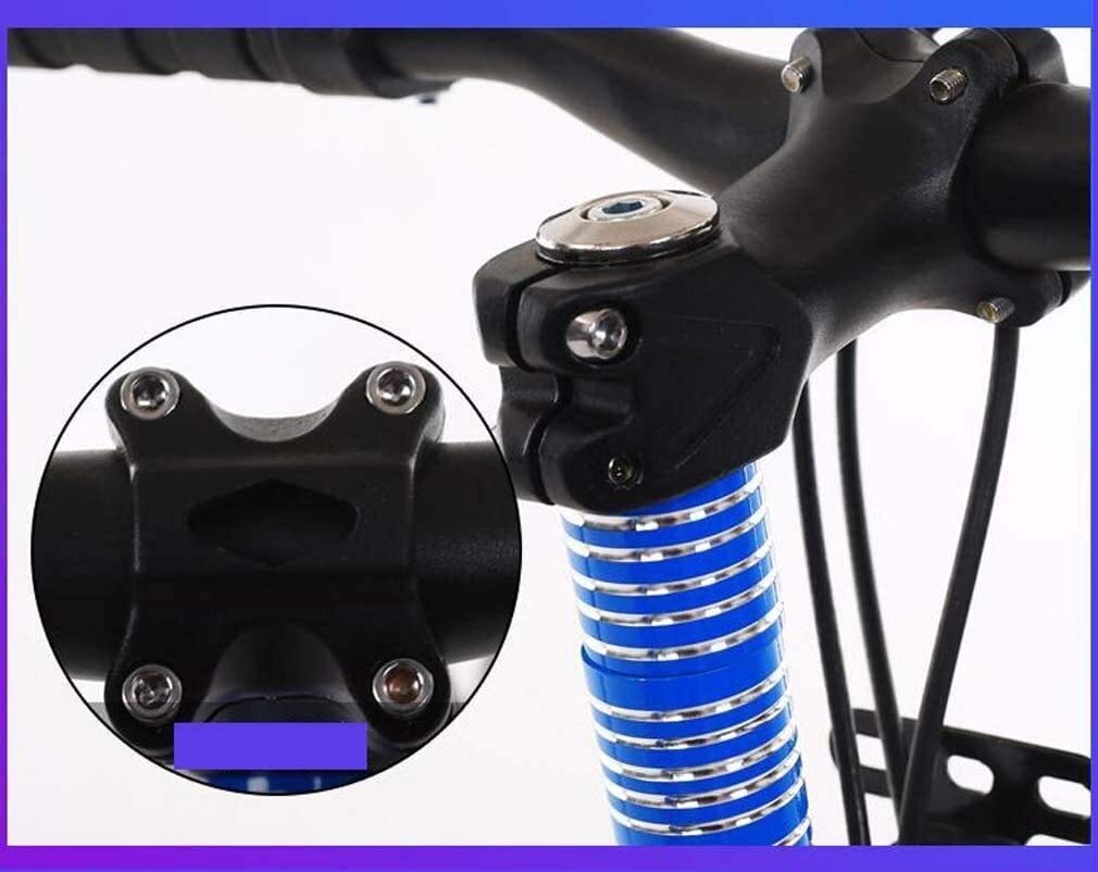 MU Mountainbike Für Kinder, Kleinstahlrahmen Mit Variabler Geschwindigkeit Kinderfahrrad Für 6-12 Jahre Alt Jungen Mädchen, Schüler Gebirgsfahrrad Mit Kessel Und Rücksitz, 6-Gang, Blau, 22Inch