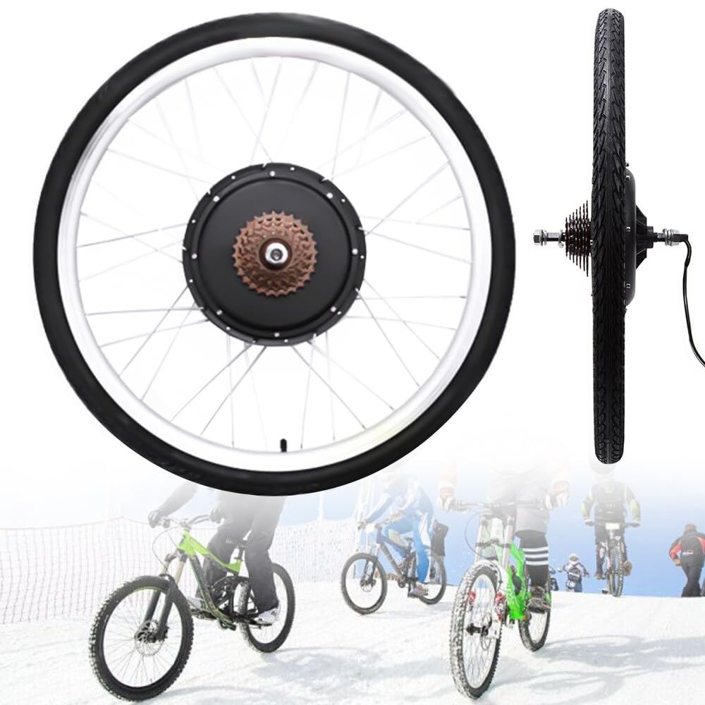 DHQCQL 26" E Bike Conversion kit, 36V 500W E-Bike Umbausatz, Fahrrad Motor Kit für Hinterrad, Integrierte Controller, LCD Anzeige, PAS Sensor