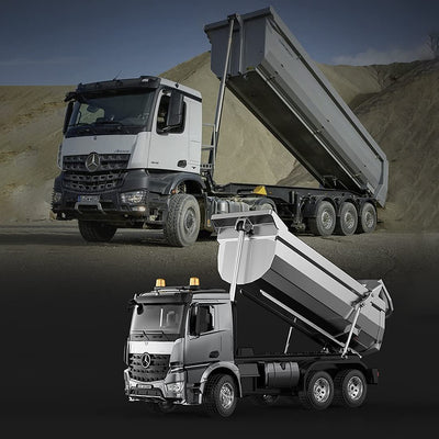 s-idee® E590-003 Mercedes Arocs Rc Dump Truck Metall Kipper 1:20 LKW 10 Kanal Kipplader Double E CADA E-590