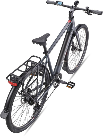 TELEFUNKEN E-Bike 28 Zoll Fahrrad für Damen & Herren | Pedelec Urban Citybike 7-Gang Kettenschaltung | Hydr. Scheibenbremsen | inkl. Panzerschloss | Elektrofahrrad 250 W Heckmotor | 417 Wh Li-Ion-Akku