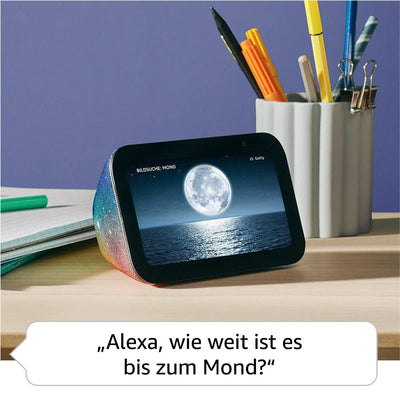 Echo Show 5 Kids (Neueste Generation) | Smart Display mit Alexa | 1 Jahr Amazon Kids+ Inhalte inklusive | Weltraum-Design