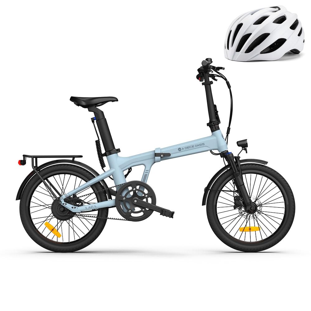 ADO E-Bike Air20Pro, E Fahrrad,BAFANG Bürstenloser Motor,klapprad e-Bike,Riemenantrieb,Dual-Modus-Umschaltung,e Bike 20 Zoll, 2 Gang, ADO Smart APP,3,5-Zoll-IPS-Display,ebike Damen/Herren (Blue)