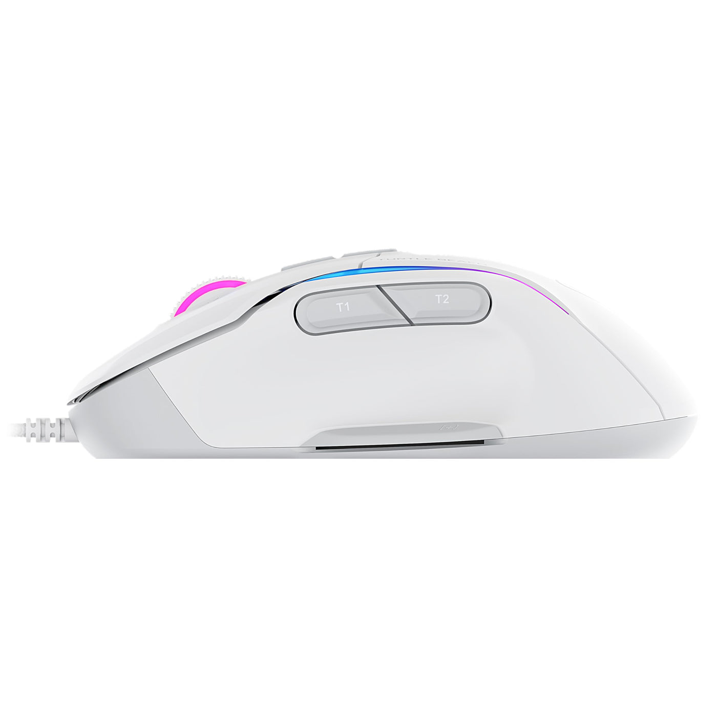 Turtle Beach Kone II – Ergonomische RGB-Gaming-Maus, 26K DPI Optischer Sensor, optische Schalter mit 100 Mio. klick-Lebensdauer, 23 programmierbare Funktionen, 4D-Scroll-Rad, Weiß
