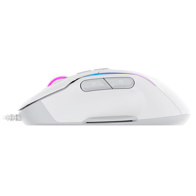 Turtle Beach Kone II – Ergonomische RGB-Gaming-Maus, 26K DPI Optischer Sensor, optische Schalter mit 100 Mio. klick-Lebensdauer, 23 programmierbare Funktionen, 4D-Scroll-Rad, Weiß