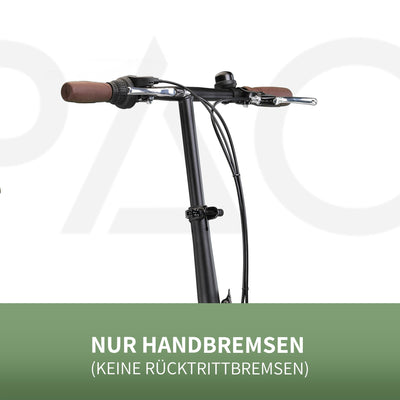 PACTO Ten Klapprad 20 Zoll mit Schnelles Faltsystem (10 Sek), Stahlrahmen, Leichtgewicht (16KG), 6 Gänge, V-Bremsen und doppelwandige Aluminiumfelgen (Mint)