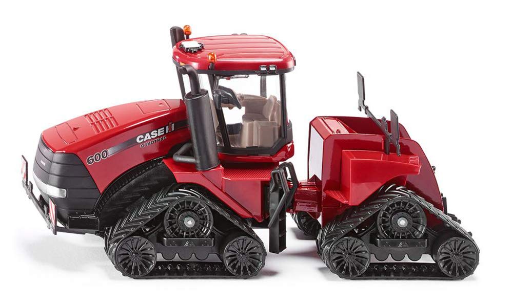 siku 3275, Case IH Quadtrac 600 Raupenschlepper Traktor, 1:32, Metall/Kunststoff, Rot, Funktionales Knickgelenk und siku-Heck-Kupplung