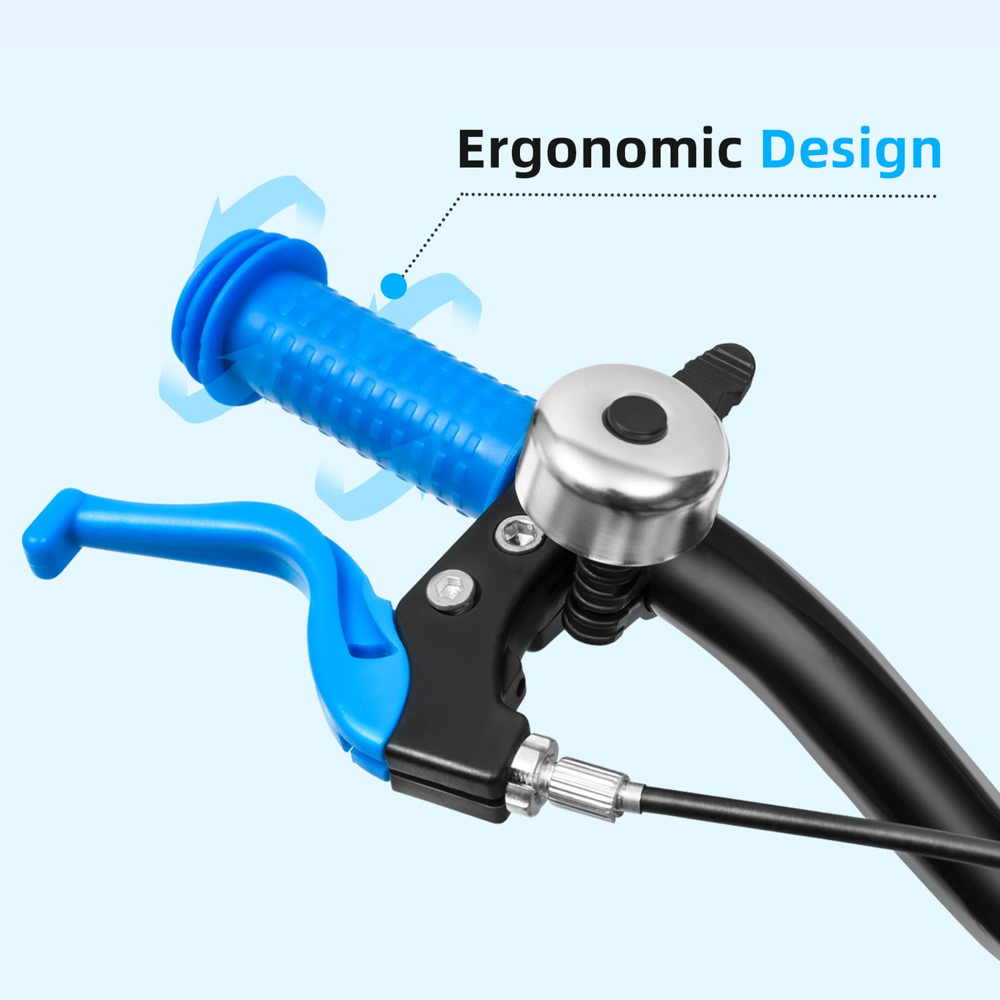 OUKANING Kinderfahrrad 12 Zoll Fahrrad für Kinder Junge Mädchen Kinderrad Blau Fahrrad zum Geburtstag, Weihnachten, Nikolaus, Ostern Geschenk für Jungen