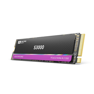 SAN ZANG MASTER 512GB NVMe SSD M.2 PCIe Gen3x4 2280, Interne SSD 512GB, Bis zu 2800MB/s Lesen, 1300MB/s Schreiben, SLC Cache 3D NAND Flash, Kompatibel mit Laptop und PC Desktop, S3000
