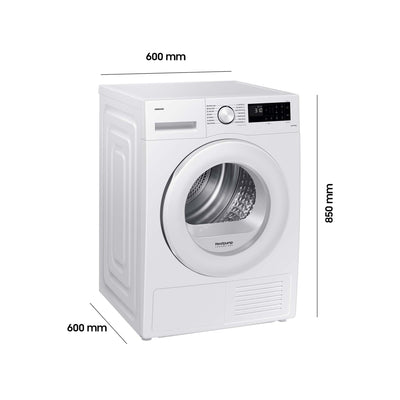 Samsung Wärmepumpentrockner, 8 kg, EEK: A++, Wäschetrockner mit WiFi-SmartThings-App, Hygiene-Programm, Air Refresh, Knitterschutz, Weiß, DV80CGC0B0TEEG