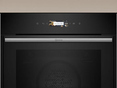 NEFF B54CR31N0 Einbau-Backofen N70, Integrierbarer Backofen 60 x 60cm, Slide&Hide, Full Touch TFT-Display, Automatikprogramme, Soft Open & Close, Edelstahl