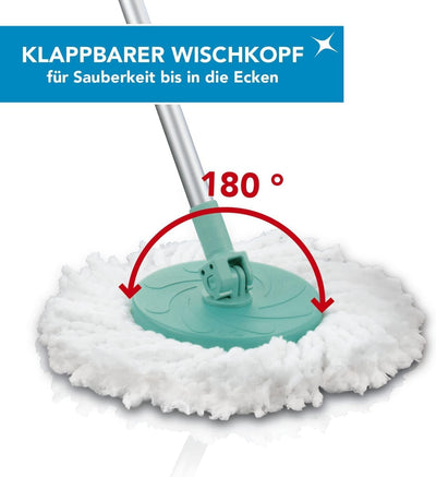 CLEANmaxx Power-Wischmopp mit Zwei-Kammer-Filtersystem | Designed in Deutschland - Schmutzwasser wird gefiltert, leichtes Auswringen für streifenfreie Sauberkeit | Ideal für Laminat, Parkett & Fliesen