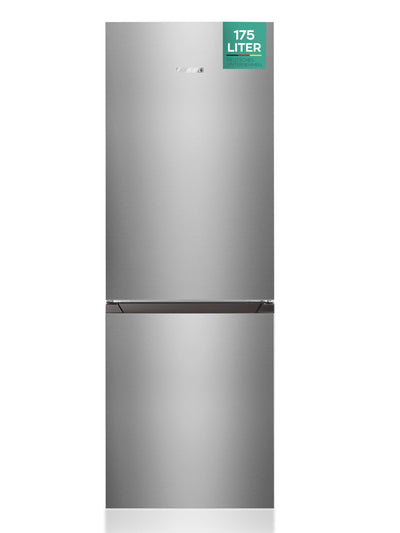 Heinrich´s Kühlgefrierkombination 175Liter, Kühlvolumen 122L, Gefrierfach 53L,LED Innenraumbeleuchtung, Kühlschrank Türanschlag wechselbar, leise 39dB,große Tiefkühlboxen, 7 Temperaturstufen,inox
