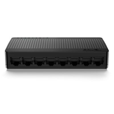 Tenda Netzwerk Switch 8 Port Gigabit LAN Switch, LAN Splitter, LAN Verteiler (Plug-and-Play, Lüfterlos, Unmanaged, Schwarz)(SG108 V4.0)