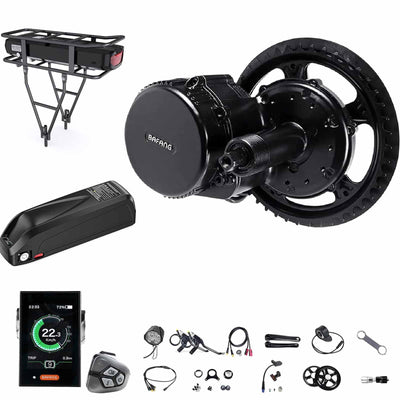 BAFANG 48V 500W Mittelmotor – BBS02B Mittelmotor-Kit mit optionalem Akku und LCD-Display für 68-73 mm Tretlager, 8fun BBS02 G340 Elektrofahrrad-Umrüstkit, DIY E-Bike-Kit mit CAN-Protokoll