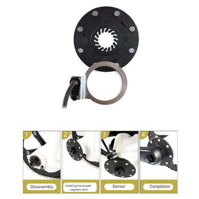 MechKit E-Bike Motor Controller Kit, 36V 48V 250W 350W 15A Motor Controller S100 Farb LCD Anzeigefeld Daumengas Power Assist Sensor und 2 in 1 Anschlusskabel für Elektrofahrrad Elektroroller