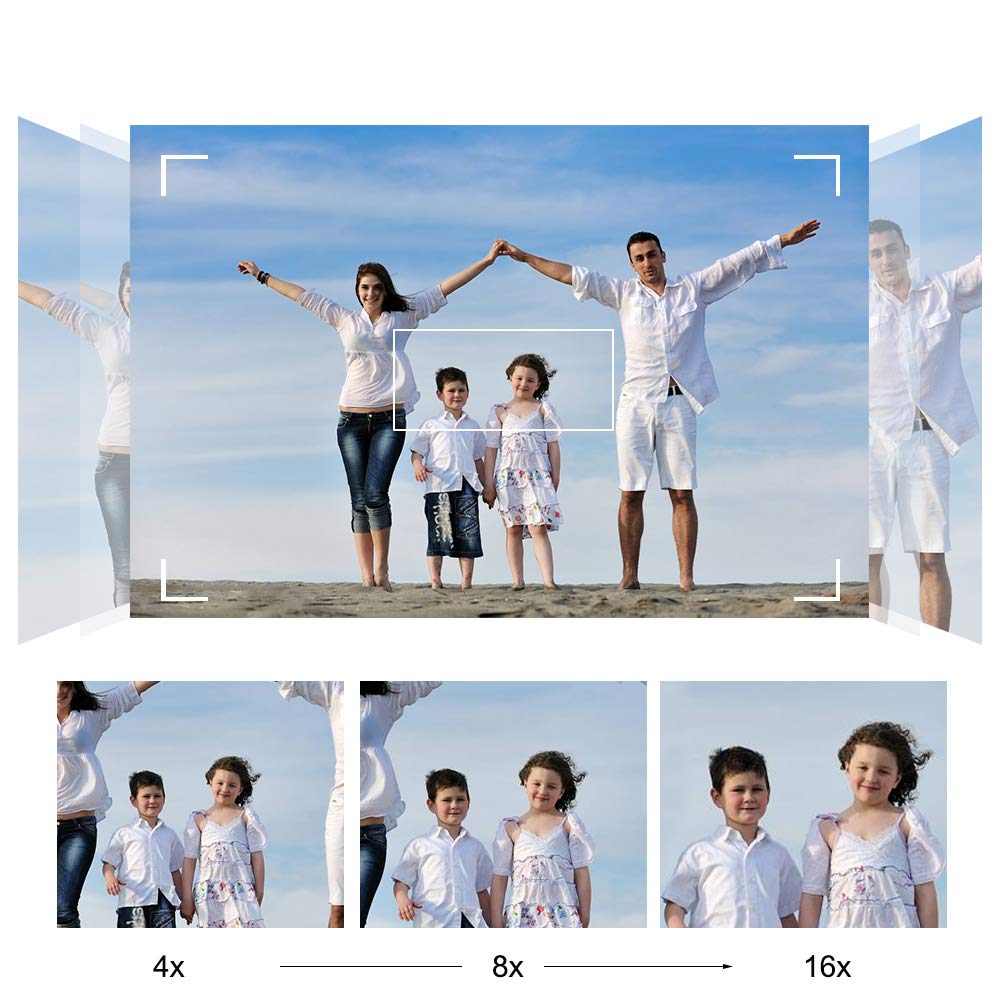 Focket Digitaler Camcorder, HD-Camcorder, Full-HD-Rotation, 270 °, 1080p, 16 x, tragbare DV-Videokamera mit Display von 6,9 cm (2,7 Zoll), für Camping zu Hause (EU-Stecker, schwarz)