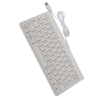 Annadue Kabelgebundenes Tastatur- und Mausset Tragbare Ultradünne USB-Plug-and-Play-Tastatur Optische Maus Mäuse-Kombination mit 1, Langlebigem Kabel für PC-Laptop (Weiss)