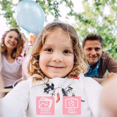 Kinderkamera - Digitalkamera, mit 3,5-Zoll-Großbildschirm 1080P HD 12MP Eingebaute 32GB SD-Karte USB Wiederaufladbare Selfie Kamera für 3-10 Jahre Alter Mädchen Geburtstag Kinder Spielzeug, Rosa