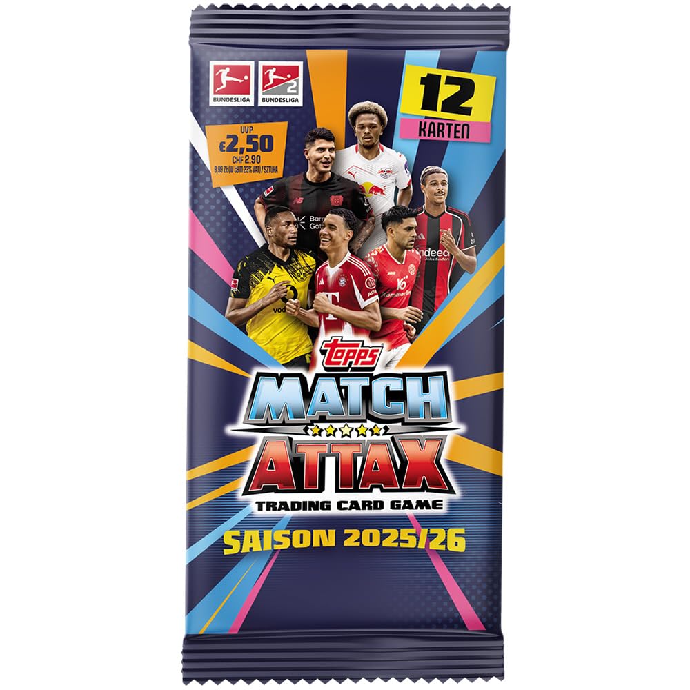 Bundle mit Match Attax Bundesliga 2025/2026-1 Adventskalender Fussball Karten + Exklusive collect-it Hüllen