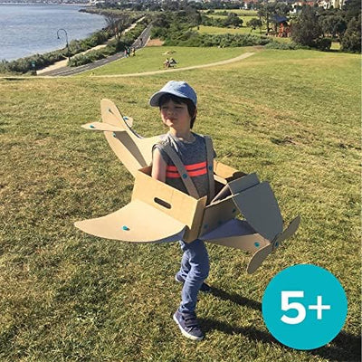 Makedo - Konstruktionsspielzeuge für Pappe, Kinderspiele ab 5, Mint-Lernspielzeug, perfekt für das kreative Spielen zu Hause - 126-teiliger Werkzeugsatz - Discover Packung