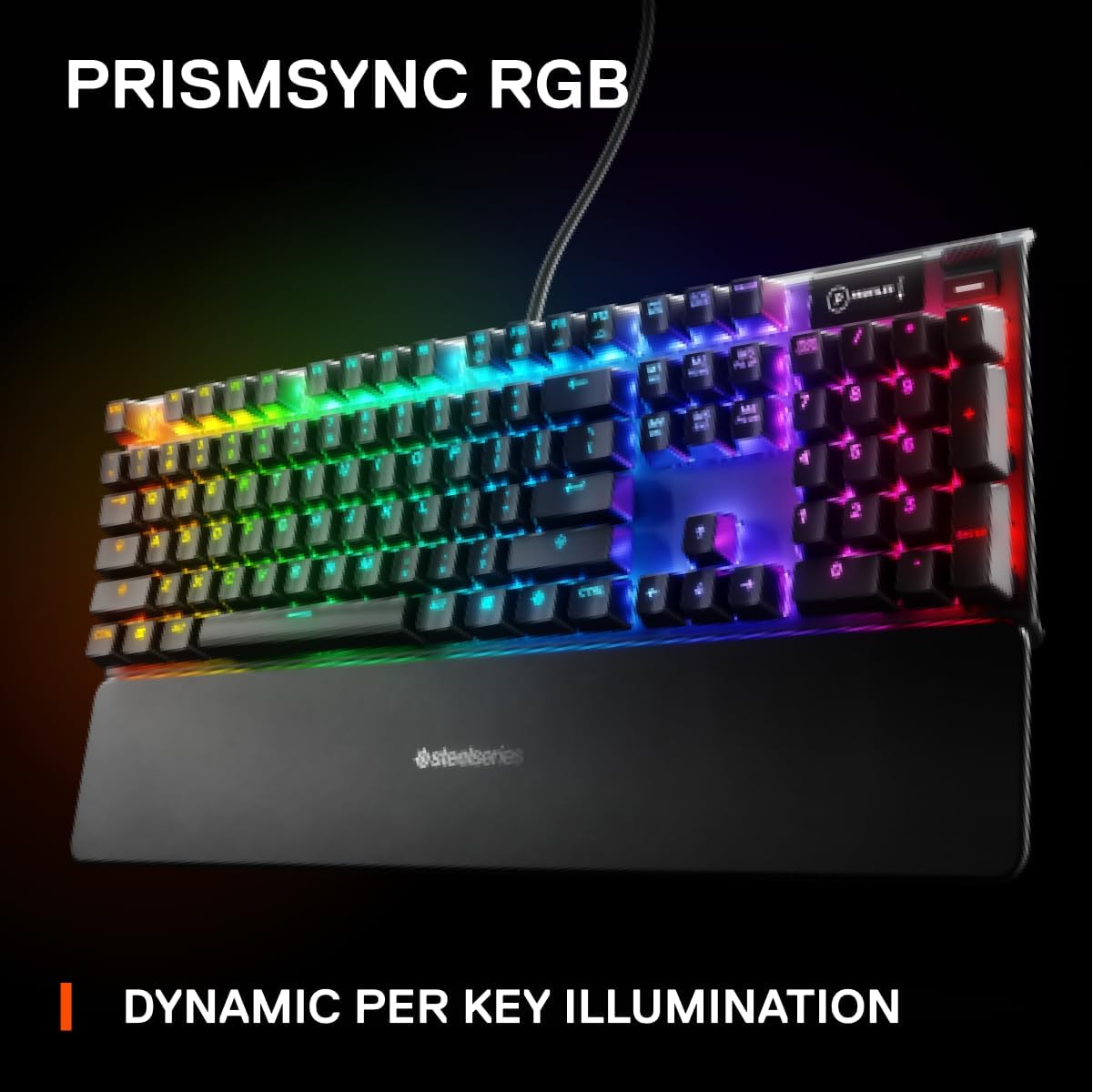 SteelSeries Apex 7 - Mechanische Gaming-Tastatur – OLED Smart Display – Rot Schalter – Deutsches (QWERTZ) Layout - Standard