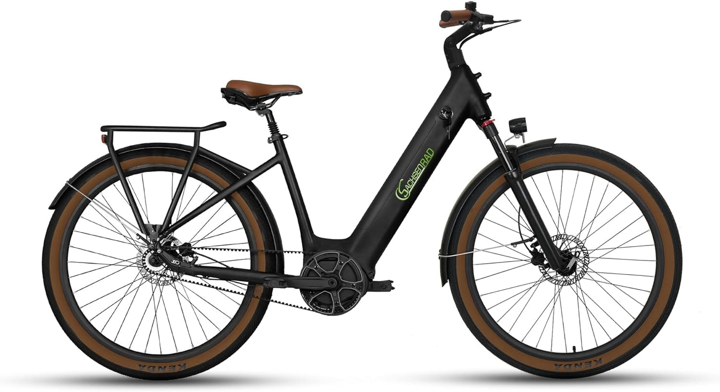SachsenRAD E-SUV CityBike C5 Centro Riemen mit Diebstahlsicherung, ATB All Terrain E-Bikes Mittelmotor mit tiefem Einstieg,Alarmanlage, Elektrofahrrad Farbe Display Damen Herren Pedelec