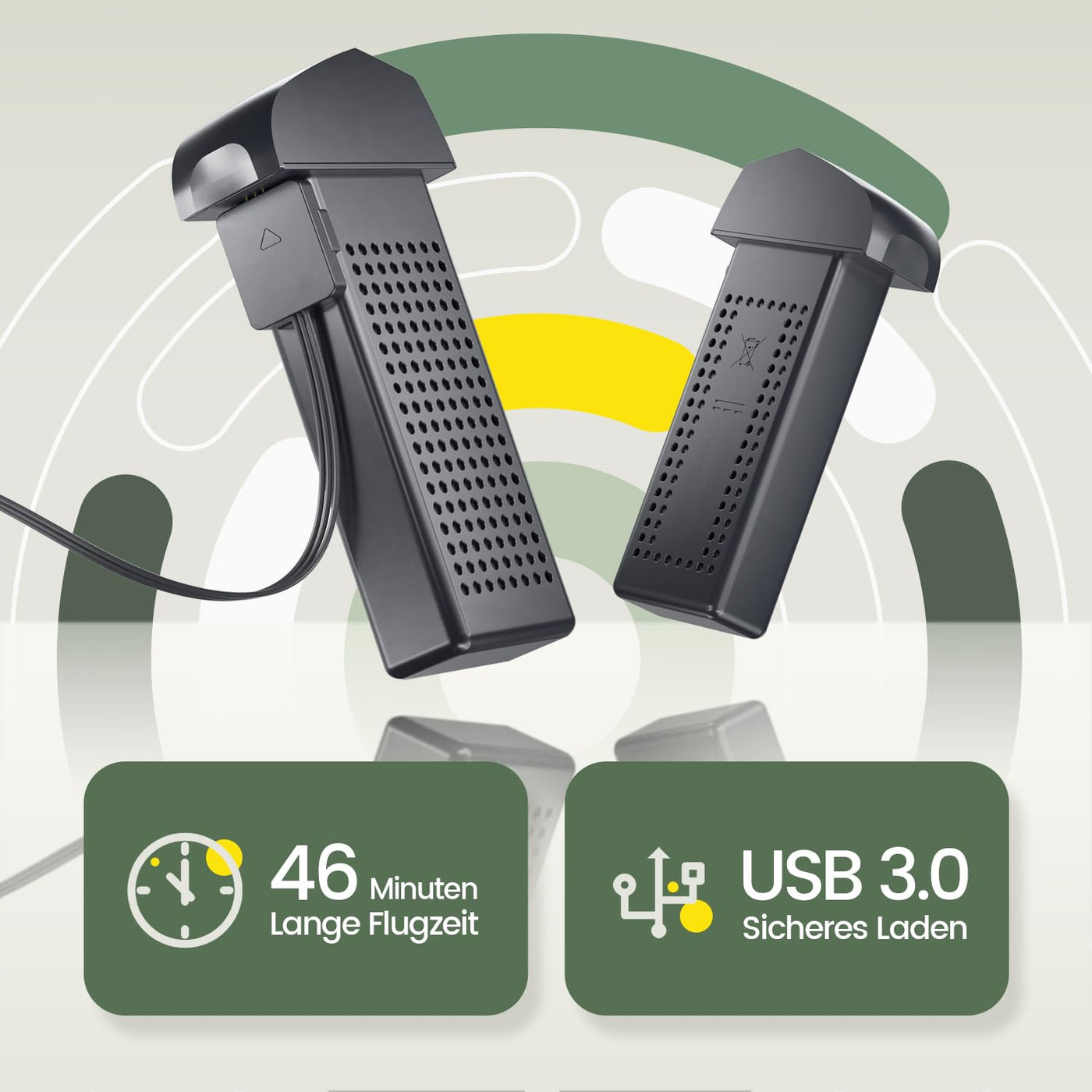 Holy Stone HS175D Faltbar GPS Drohne mit 4K Kamera für Erwachsene, RC Quadrocopter mit 46 Min. Lange Flugzeit, Follow-Me, Bürstenlos Motor,Tap-Fly,Point of Interest Höhenhaltung Drohnen für Anfänger