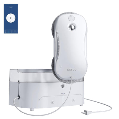 JSDROBOT S9PRO Fensterputzroboter, Tragbarer Fensterputzroboter Intelligente Reinigungspfadplanung Handähnliche Rotierende Fensterreinigung Bilateraler Wasserspray Kantenerkennungstechnologie