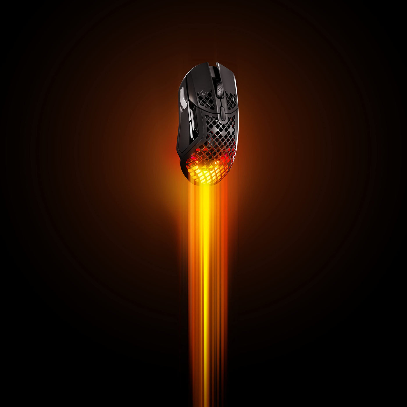 SteelSeries Aerox 5 Wireless – RGB Gaming-Mouse mit Öffnungen in der Oberfläche – Federleichtes, wasserabweisendes Design – 9 Tasten – Bluetooth/2,4 GHz – Optischer TrueMove Air-Sensor mit 18.000 DPI
