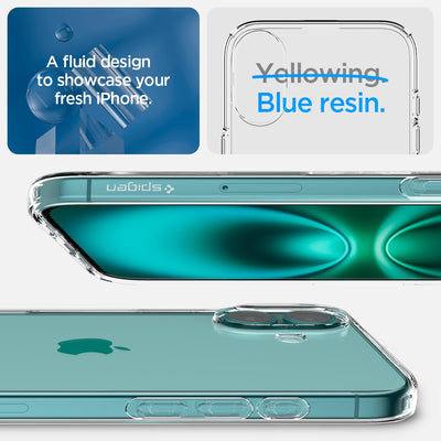 Spigen Liquid Crystal Hülle Kompatibel mit iPhone 16 -Crystal Clear