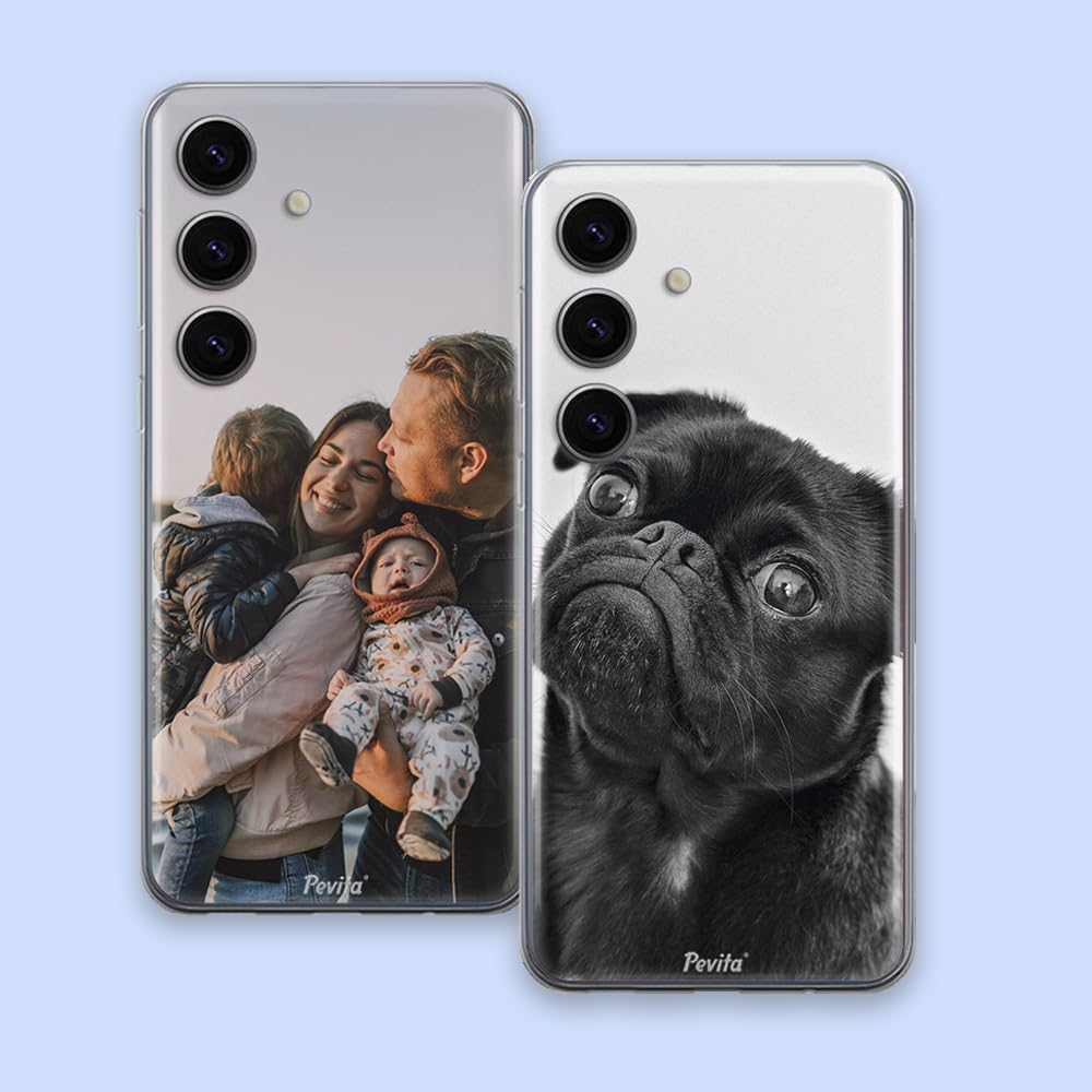 Samsung Galaxy S24 FE Hülle personalisiert mit foto. Handyhülle aus Silikon selbst gestalten Samsung Galaxy S24 FE. Geschenke personalisiert für frauen, mann, kinder,valentinstag, weihnachten