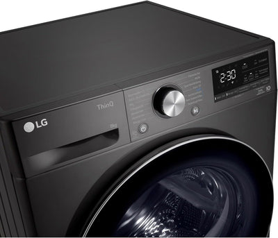 LG RT80V9B, Klasse A+++,Trockner 8 kg, Wärmepumpentrockner mit Kurzprogramm, Trockensensor, Trommelmaterial aus Edelstahl, 60 x 69 x 85 cm ꟷ Schwarz