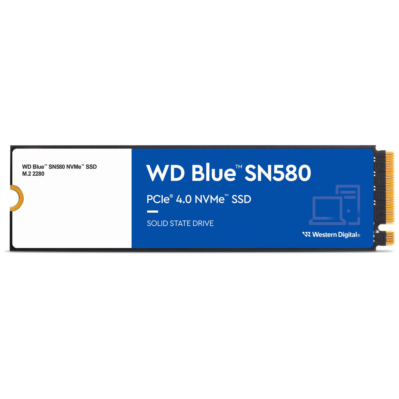 WD Blue SN580 NVMe SSD 1 TB (PCIe Gen4 x4, bis zu 4.150 MB/s Lesen, M.2 2280, nCache 4.0-Technologie) Blau