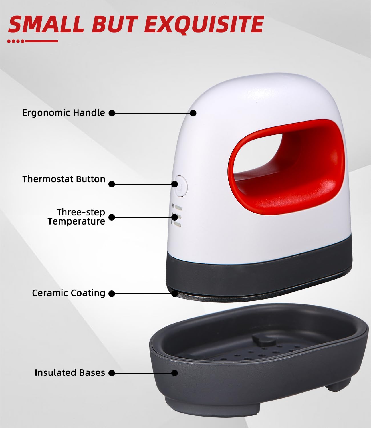 Mini Heizpresse, Plotter Maschine Transferpresse mit Isoliertem Sicherheitssockel, Bügelpresse für T-Shirts, Schuhe, DIY, Kleine HTV-Vinylprojekte