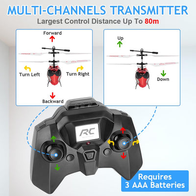 Aolso Hubschrauber RC Helikopter, ferngesteuertes Spielzeug, 3,5 Kanal Indoor fliegendes Spielzeug, Höhenlage Hobby Flugzeug mit Kreisel, Miniflugzeug Geschenk für Kinder und Erwachsene(Rosenrot)