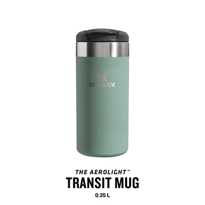Stanley Aerolight Transit Thermobecher 0.35L - Hält 4 Stunden Heiß - Spülmaschinenfest - Kaffeebecher To Go Auslaufsicher - Kompatibel mit gängigen PKW-Getränkehalterungen - Thermosflasche - Shale