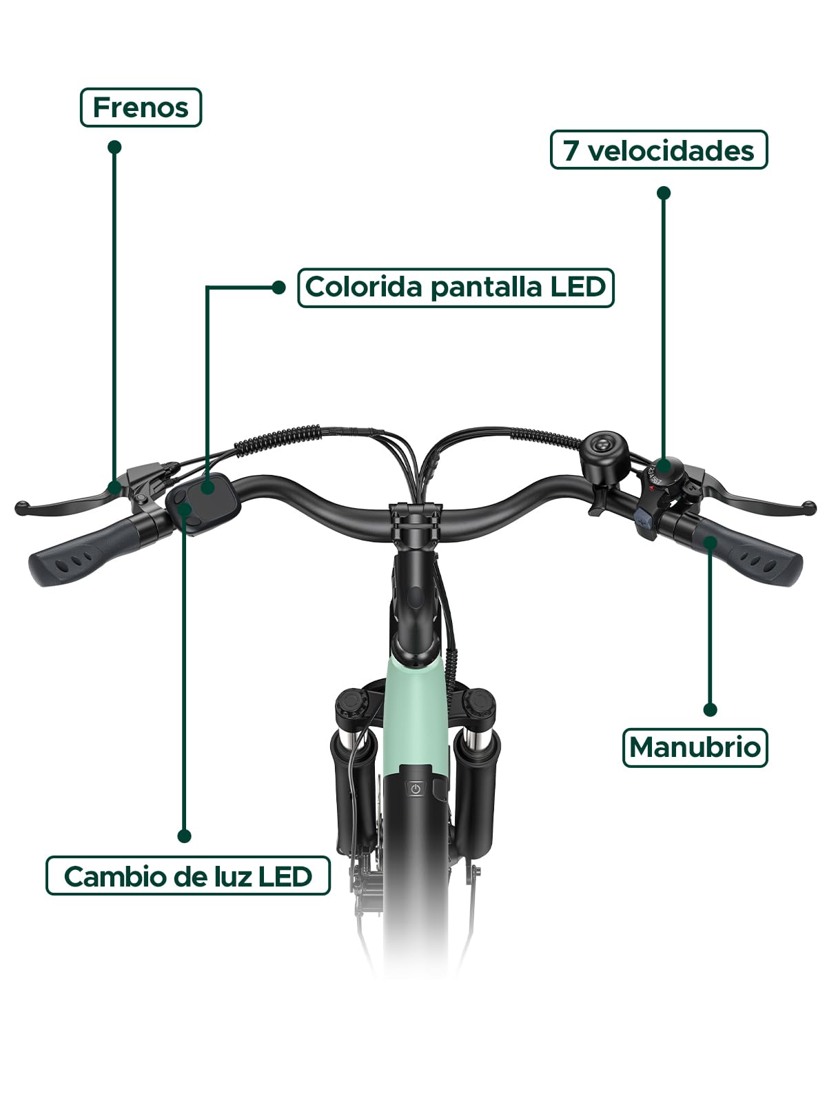 MileCity1 26" E-Bike für Erwachsene, 7 Gang Elektrofahrrad mit Austauschbarem 36V 13Ah Akku, 25 km/h und 80–100km Reichweite E-Bike für Städtische Pendler, IP65 Wasserdicht (MileCity1, Grau)