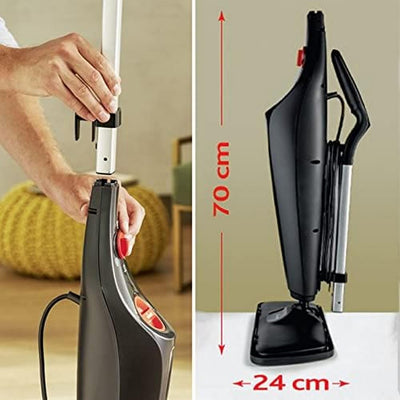 Vileda Steam Plus XXL Dampfreiniger mit PowerPad, hygienische Bodenreinigung von großen Flächen, entfernt bis zu 99,9% der Bakterien und Viren, für alle Böden, Eco-Verpackung