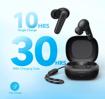 soundcore by Anker P20i Kabellose Bluetooth Kopfhörer in-Ear, 10mm Treiber, Bluetooth 5.3, Anpassbarer EQ, 30 Std. Spielzeit, IPX5 wasserfest, 2 Mikros mit KI, einzeln verwendbar (Blau)