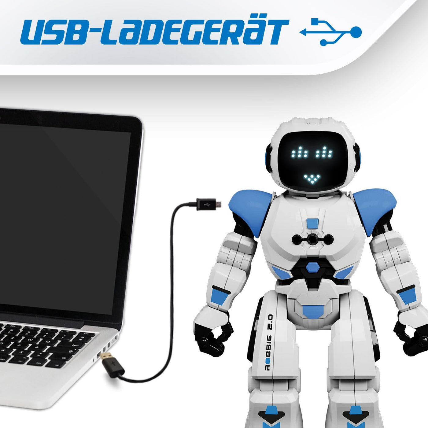 Xtrem Bots - Robbie | Roboter Kinder Ab 6 Jahre | Roboter Spielzeug | Roboters Programmierbar 50 Bewegungen und Ferngesteuerte | Spielzeug Ab 5 Jahre Jungen | Geschenk Junge 5 Jahre