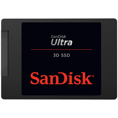 SanDisk Ultra 3D 1 TB SSD interne SSD Festplatte ( intern 2,5 Zoll, stoßbeständig, 3D NAND-Technologie, n-Cache 2.0-Technologie, 560 MB/s Übertragungsraten) Schwarz, Festkörper-Laufwerk