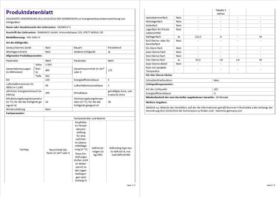 Heinrich´s Kühlgefrierkombination 175Liter, Kühlvolumen 122L, Gefrierfach 53L,LED Innenraumbeleuchtung, Kühlschrank Türanschlag wechselbar, leise 39dB,große Tiefkühlboxen, 7 Temperaturstufen,inox