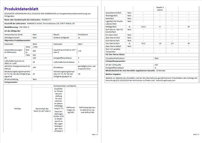 Heinrich´s Kühlgefrierkombination 175Liter, Kühlvolumen 122L, Gefrierfach 53L,LED Innenraumbeleuchtung, Kühlschrank Türanschlag wechselbar, leise 39dB,große Tiefkühlboxen, 7 Temperaturstufen,inox
